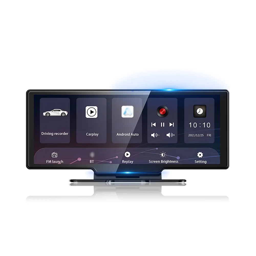 Built-in DVR Recorder 10.26 Carplay Dash Camera for with 4K WiFi Inch Auto Gecheer Touchscreen Android FM Rear Driving & Front