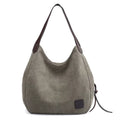 Vintage Bags MIXFEER Canvas Multi-pockets Women Totes Handbag Shoulder Bag Hobo