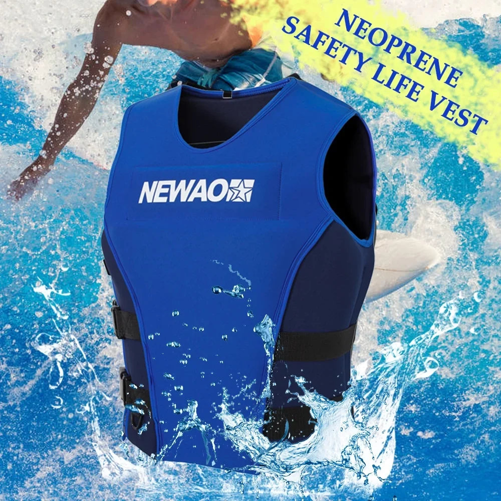 Skiing Safety and Jacket, NEWAO liquid Neoprene Sailing Float Suit for