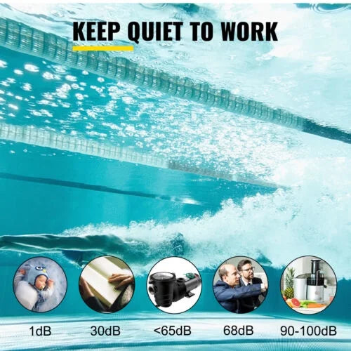 Pool Motor Filter Swimming Strainer 1.5HP 5547GPH Pump w/ Ground In/Above 41FT