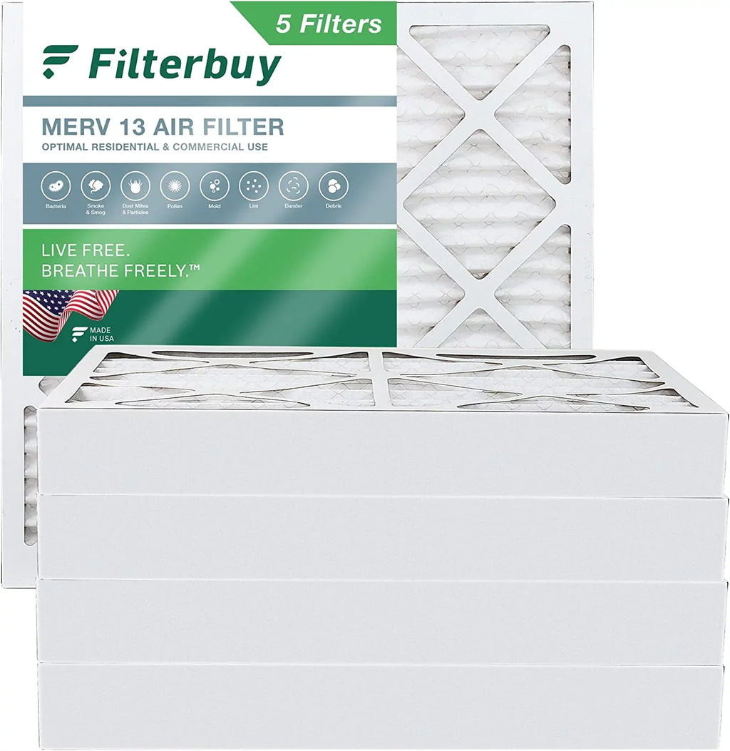 AC MERV HVAC Air Filterbuy 13 Filters 25x25x4 Furnace (5-Pack) Pleated