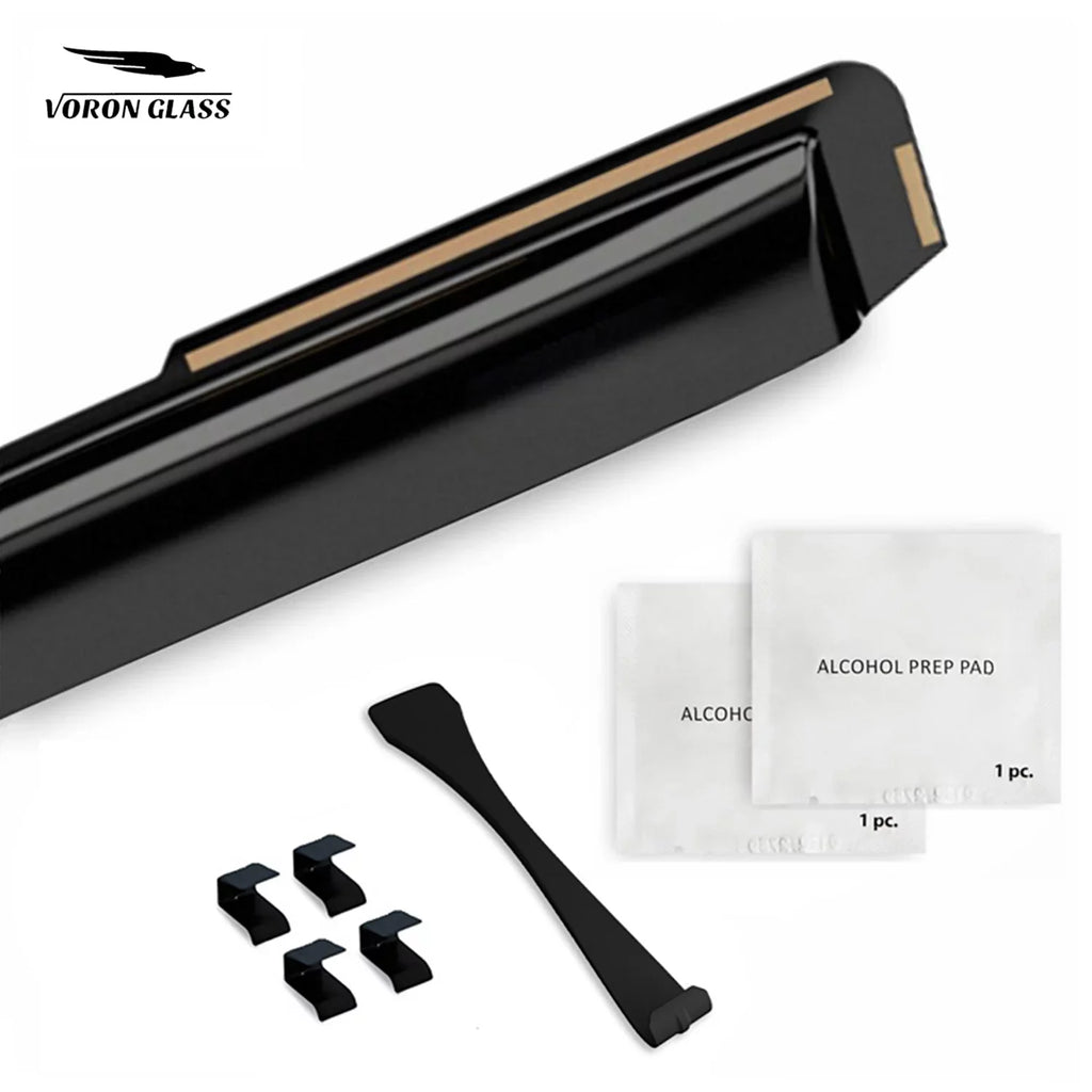 Kia - Guards Vent Durable Glass Seltos Rain 4 2021-2024, Extra Pieces Visors, Voron 200551 Window for Window in-Channel Deflectors,