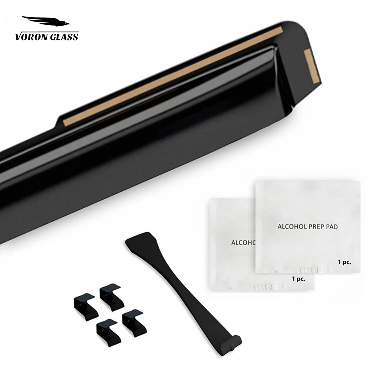 Kia - Guards Vent Durable Glass Seltos Rain 4 2021-2024, Extra Pieces Visors, Voron 200551 Window for Window in-Channel Deflectors,