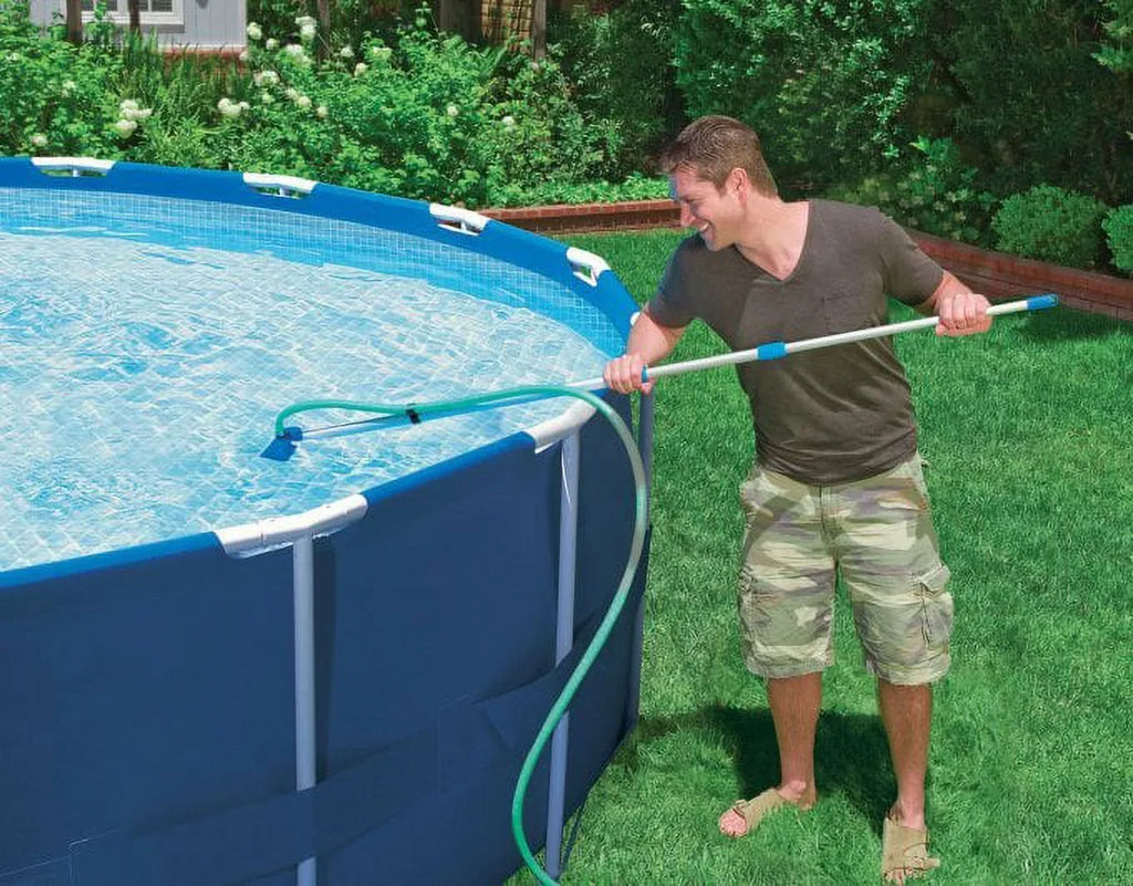 Kit and Frame Pack) Pool Swimming Intex Cleaning (2 Metal Pool Filter Pump with