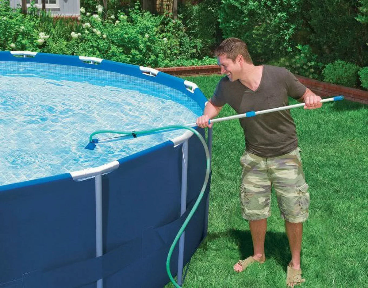 Kit and Frame Pack) Pool Swimming Intex Cleaning (2 Metal Pool Filter Pump with