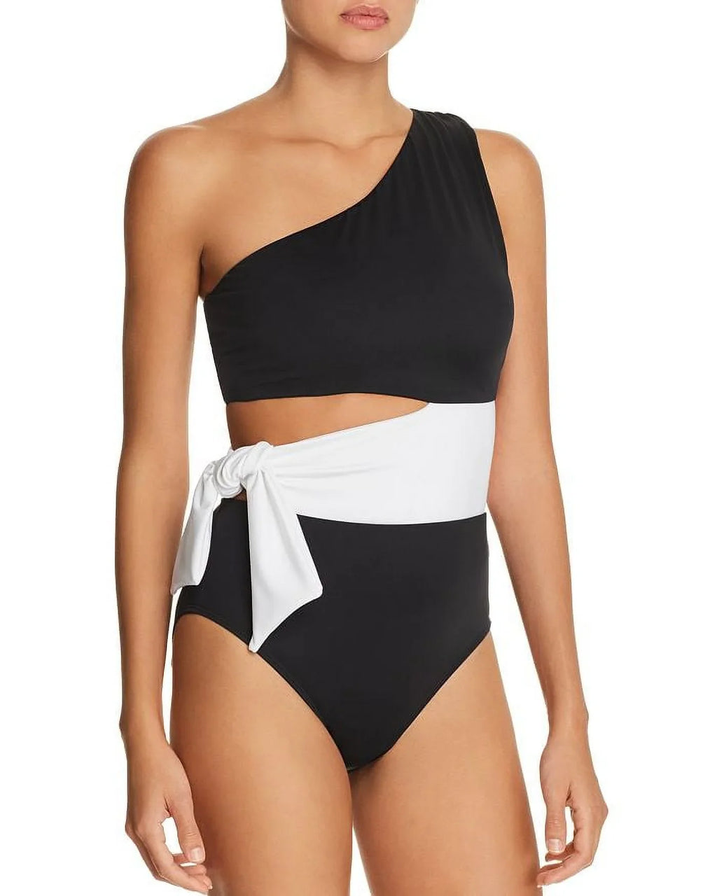 Swimsuit, Cutout One-Piece Lauren Ralph BLACK US 14 One-Shoulder