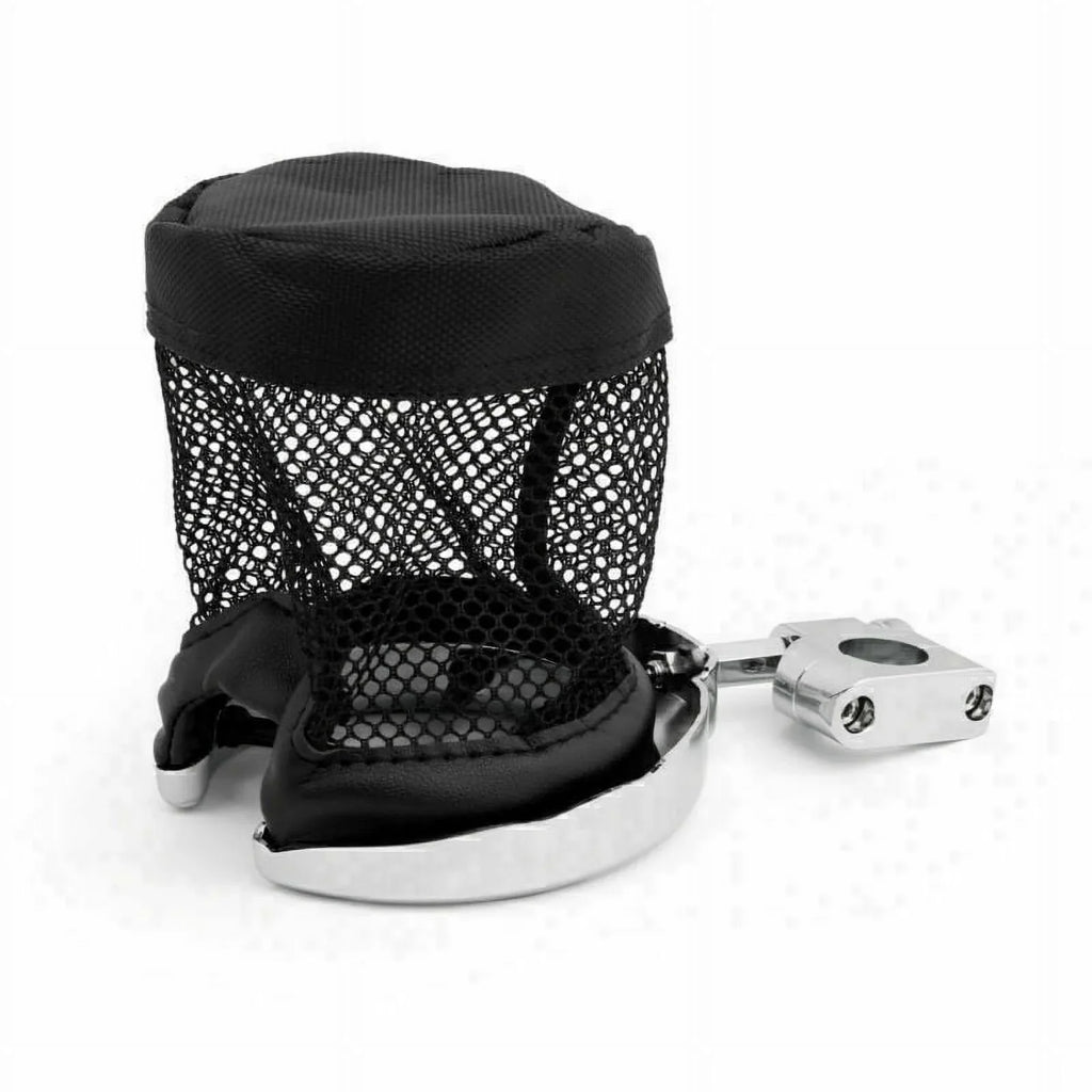Handlebar Cup Chrome Universal 1" Metal for Drink Motorcycle Holder