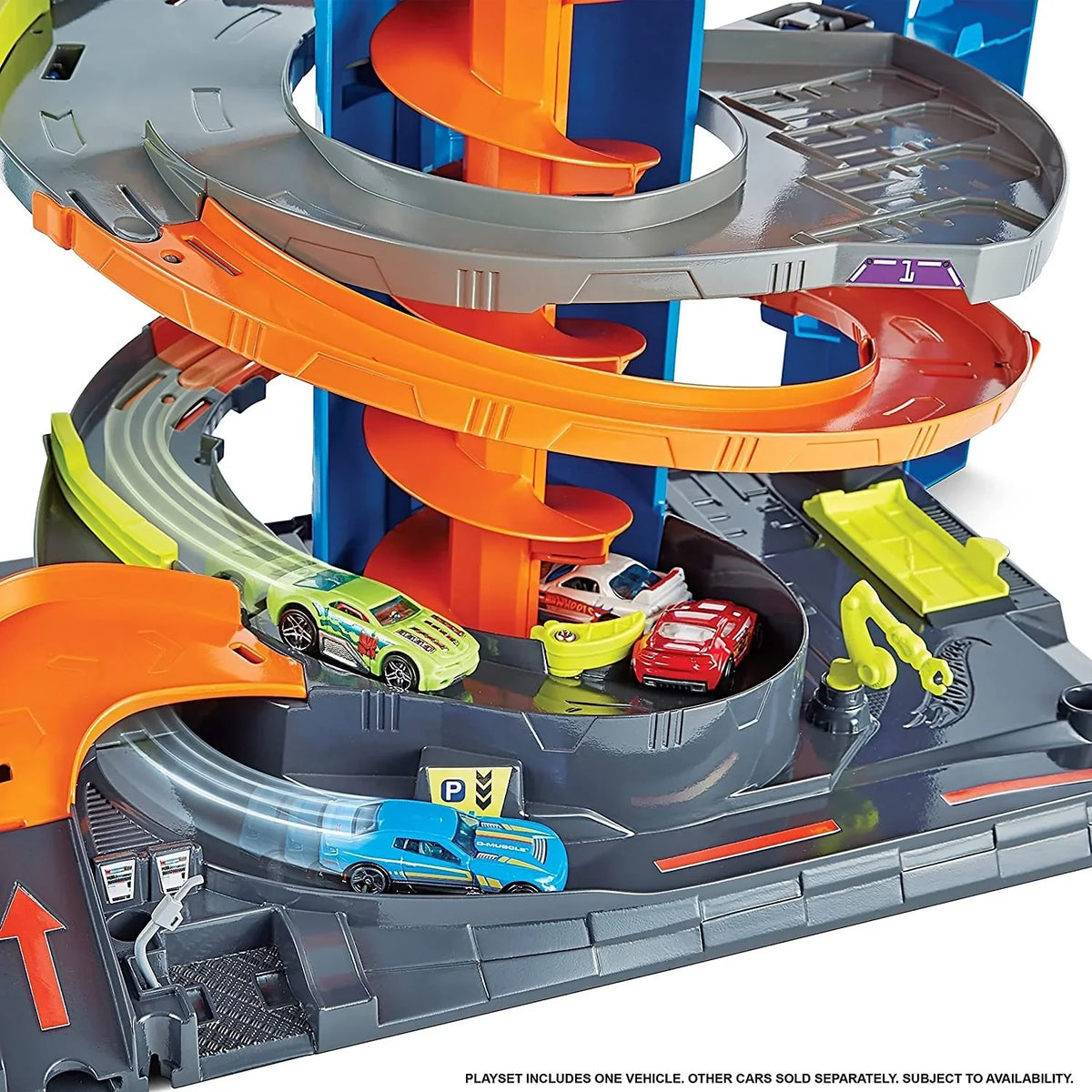 Storage Mega 4+ City Hot Playset with Garage for Cars, Wheels Over Ages 60