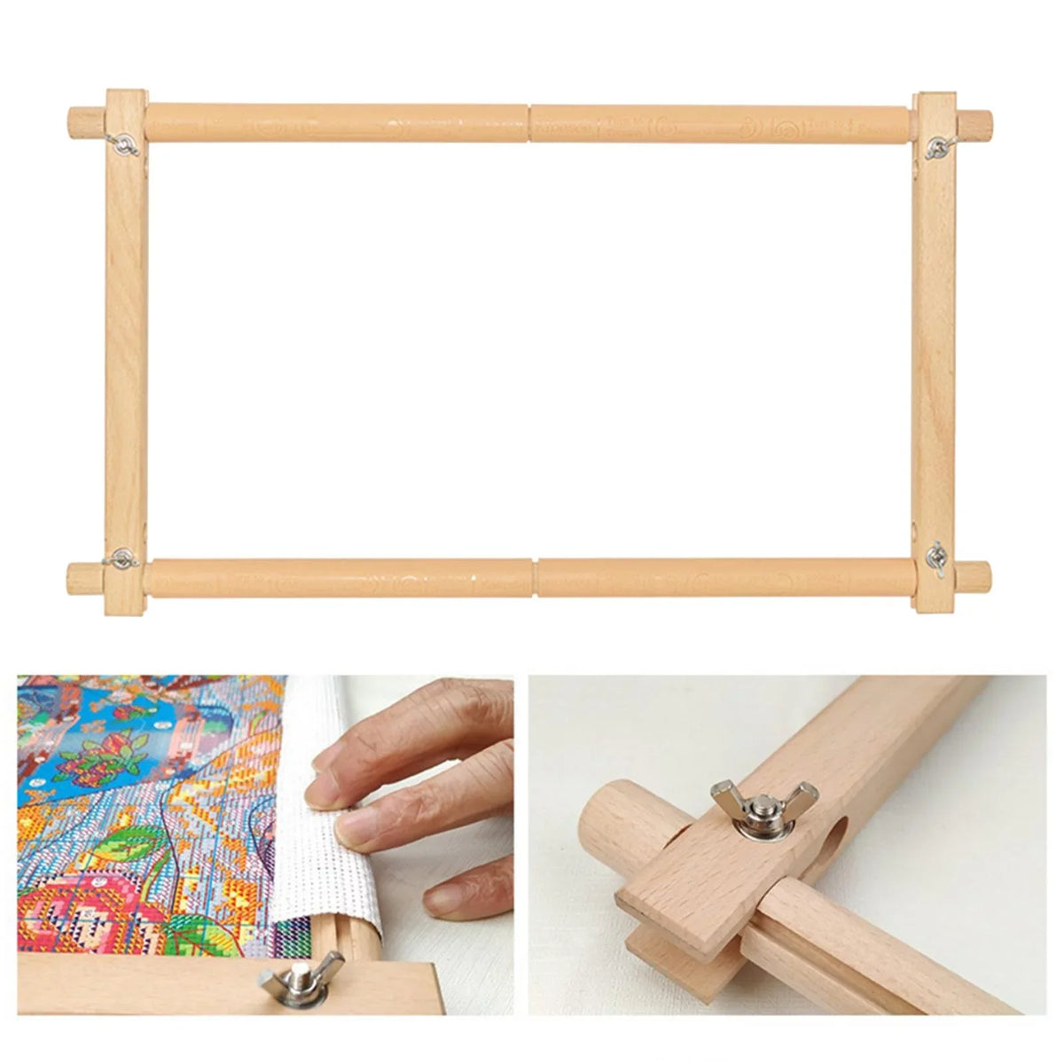 Holder Cross Embroidery 1X Frame Hoop Stitch Quilting Scroll Tapestry