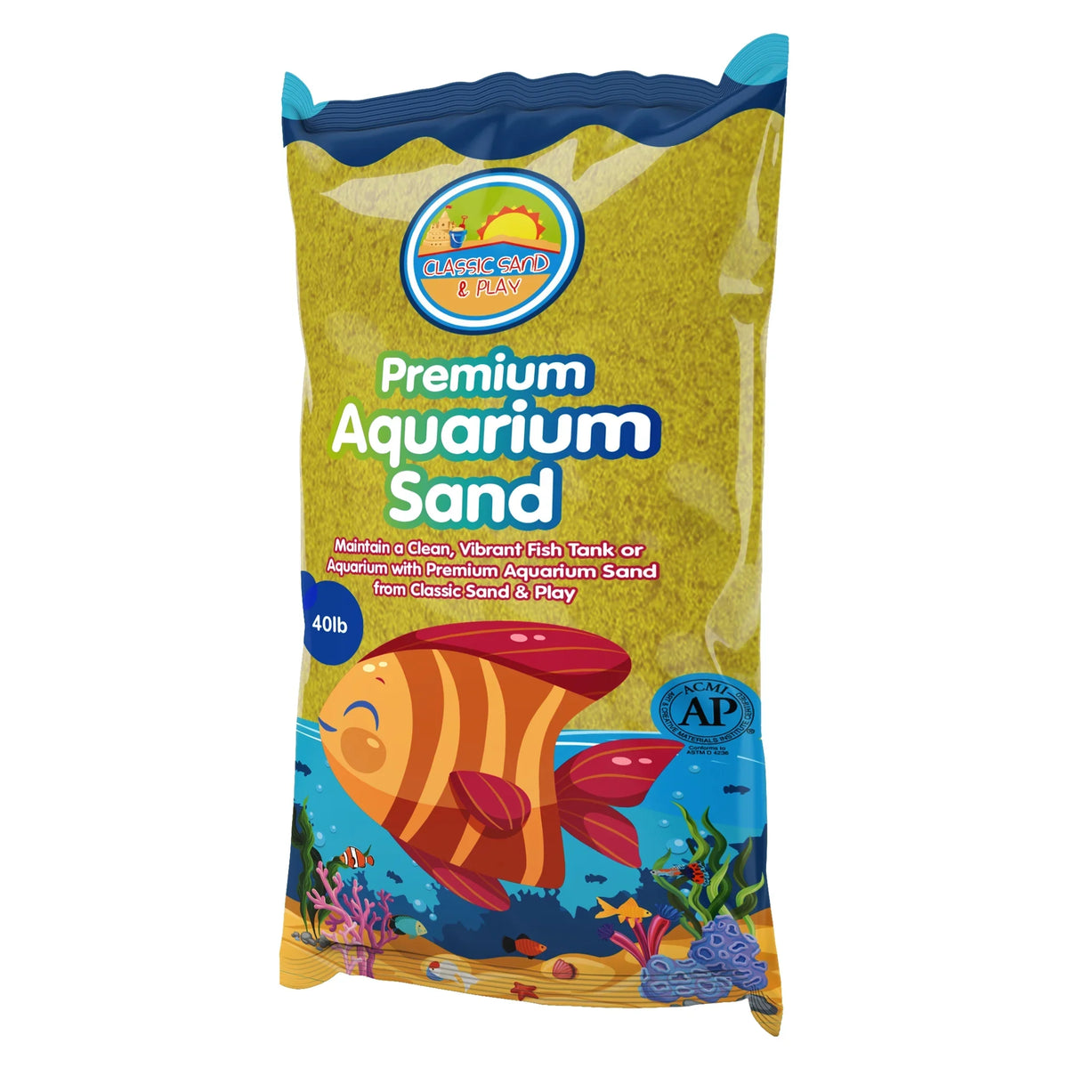 Aquarium & lb. 40 and Tanks, Freshwater for SAND Sand Yellow Natural CLASSIC PLAY Saltwater