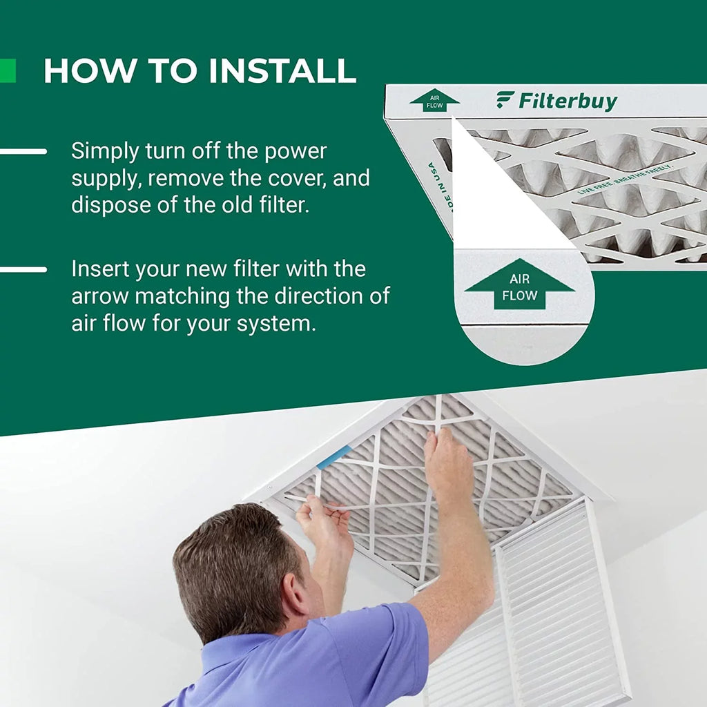 HVAC Filterbuy 13 Air (1-Pack) AC Filters 12x12x2 Furnace MERV Pleated