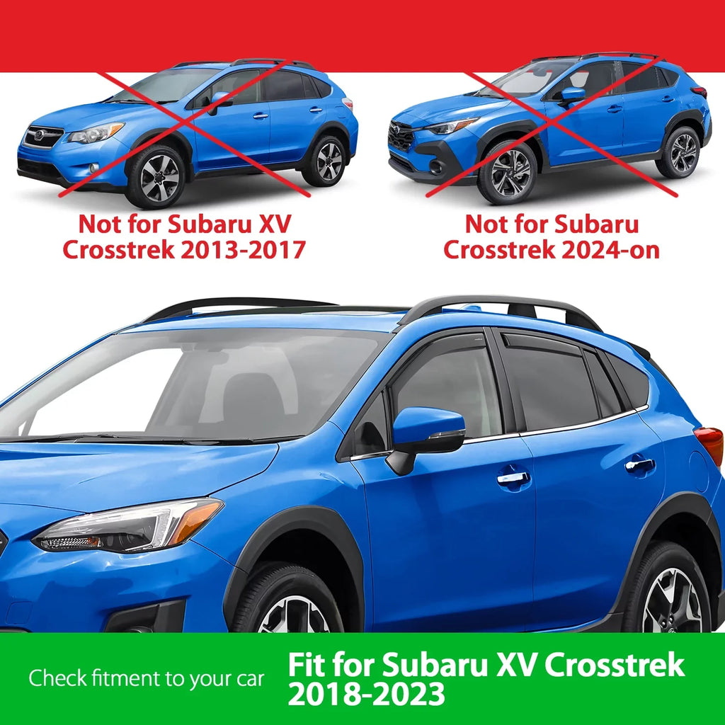 2018-2023/Impreza pcs - Vent 2017-2023, Window Accessories, Guards, for Car XV Window Cars, Crosstrek Hatchback Shatterproof Goodyear Deflector, in-Channel GY003477 Deflectors 4 for Rain Visors Subaru