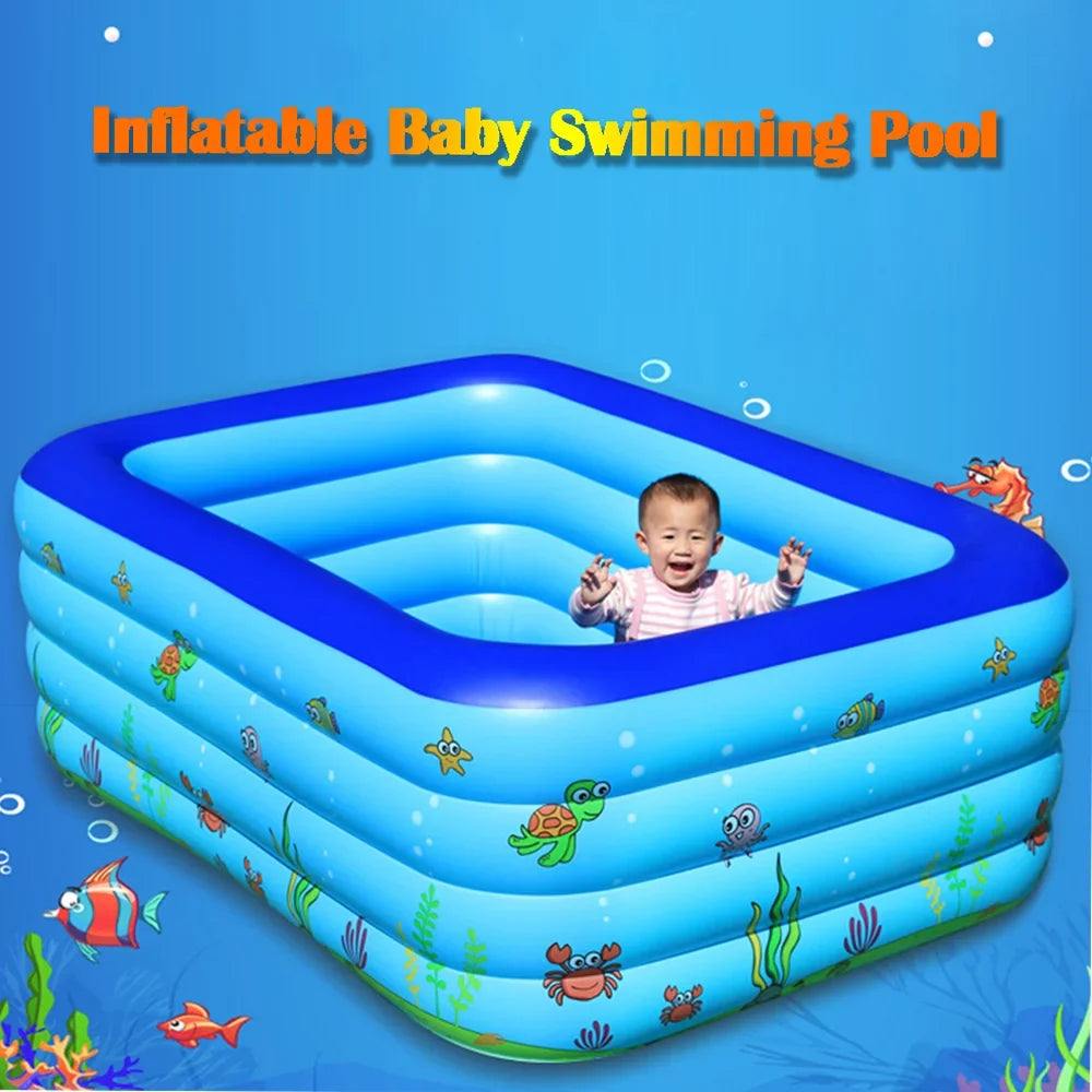 Kid Bathtub Swimming Basin Inflatable Pool Portable Pool OWSOO Swimming