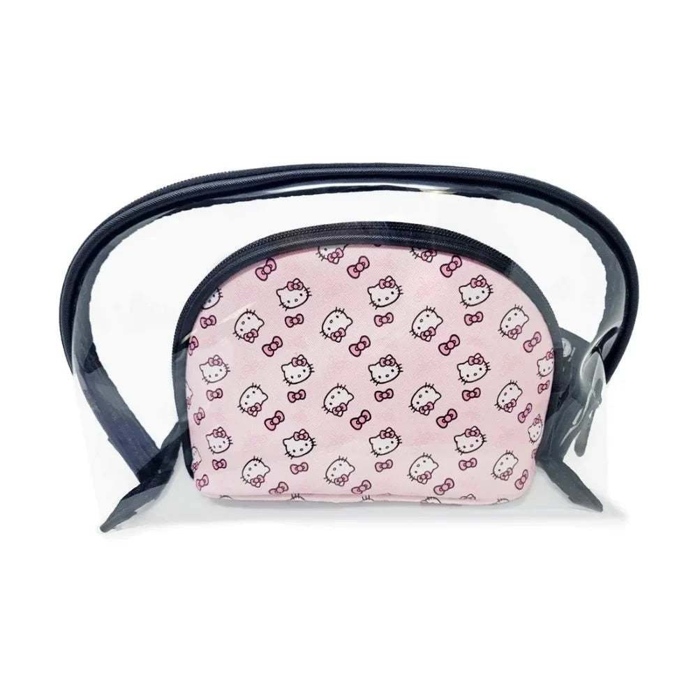 Nested for Pcs Makeup Kitty Travel Clutch (Pink) Purses, Holding Hello Impressions Bag Vanity 2 Makeup