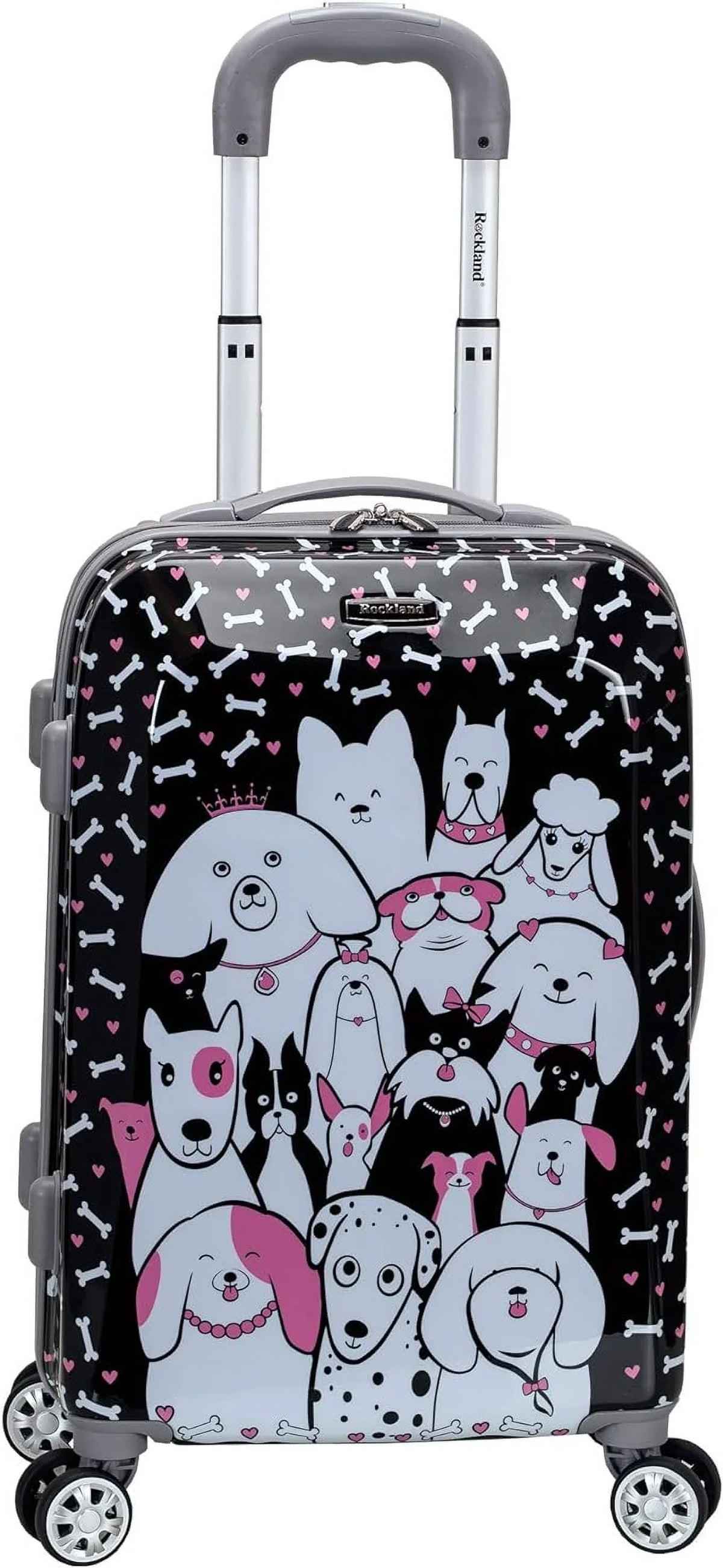 Vision Spinner Box Wheel Open PUPPY/ Carry-On Luggage 20" MULTICOLOR Rockland - Hardside