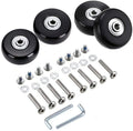 4 of Bearings Repair Kits x OwnMy 50 Wheels, Replacement Caster Wheels 18mm Rubber Suitcase Black Luggage Swivel Set