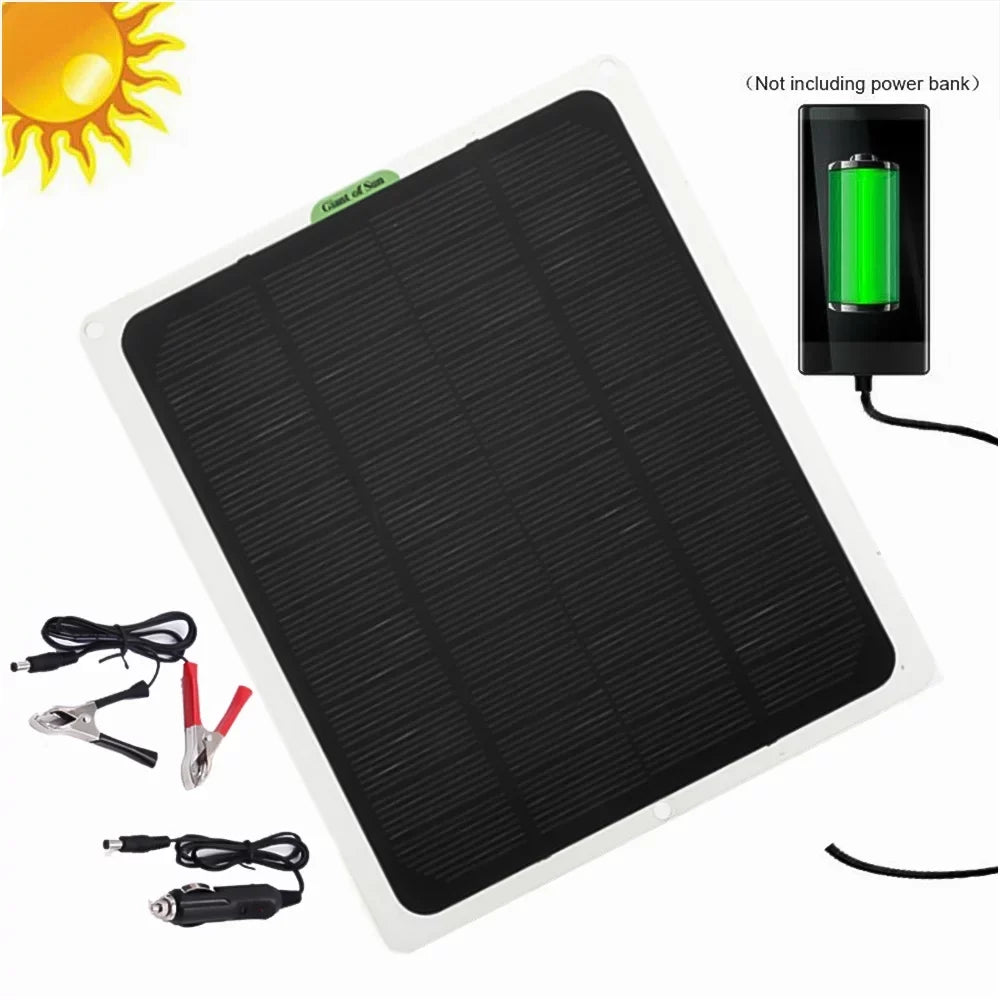 lighter,2 Kit Carabiners,1 22W bag,1 clip,1x mountaineering Alligator Car Charger,Maintainer Panel,12V/5V 2x Battery Solar RV Charger DFITO Trickle Cigarette Boat Fast W/ Charger