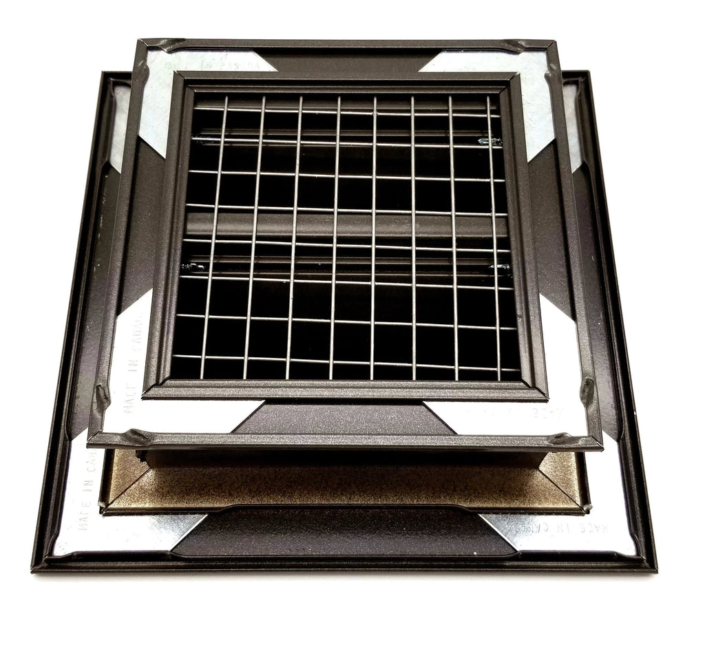Walls - Crawl & Mesh 9.5h Vent & - HVAC Aluminum Grille Brown for Crawlspace x - 17.5w Exterior Screen X with Rain Outer Space 16"w Vent Dimensions Waterproof Air 8"h