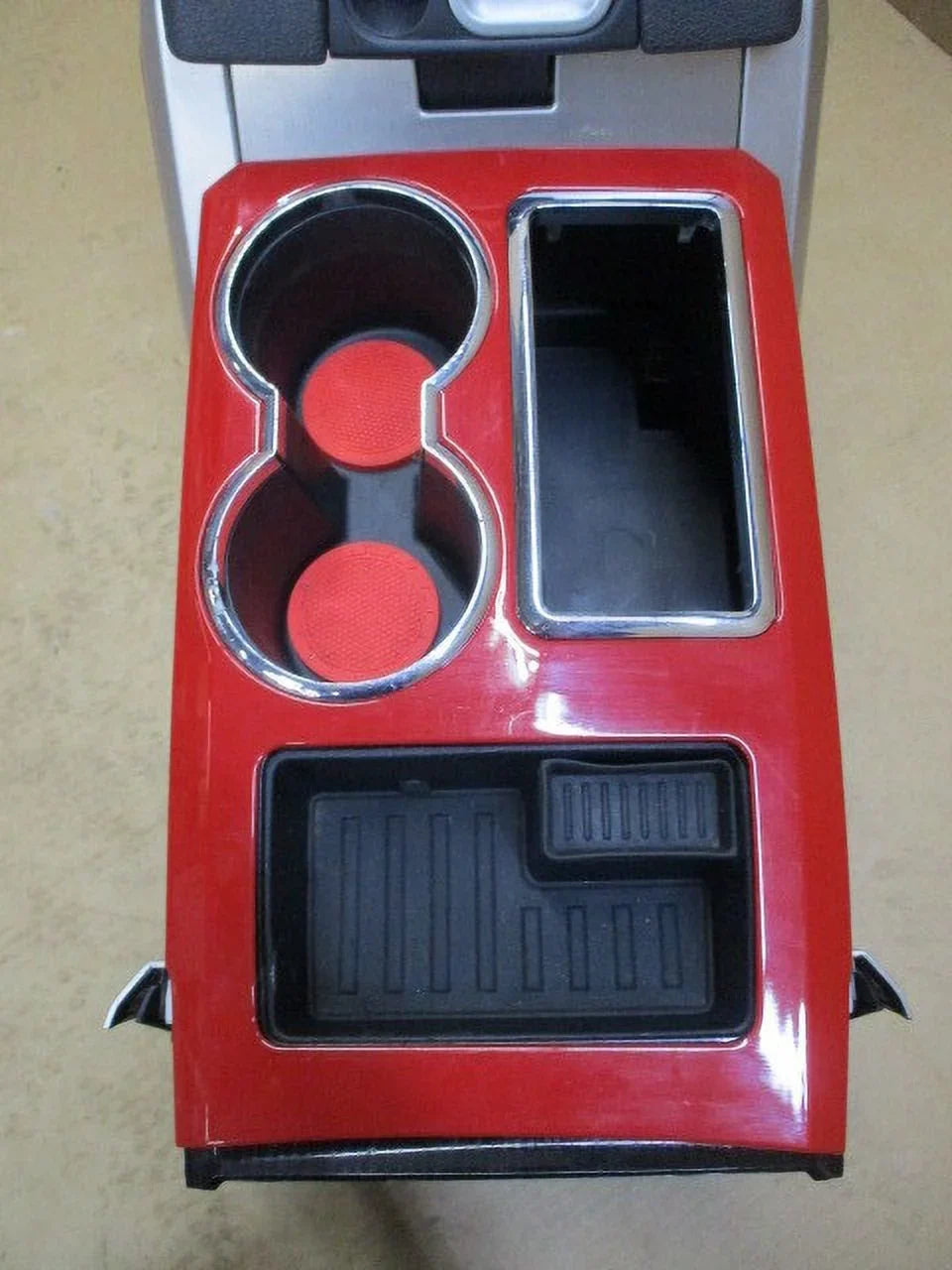 Pre-Owned (Good) 2009 LKQ w/ OEM Platinum Black Console F150 Top Trim Floor Red Center