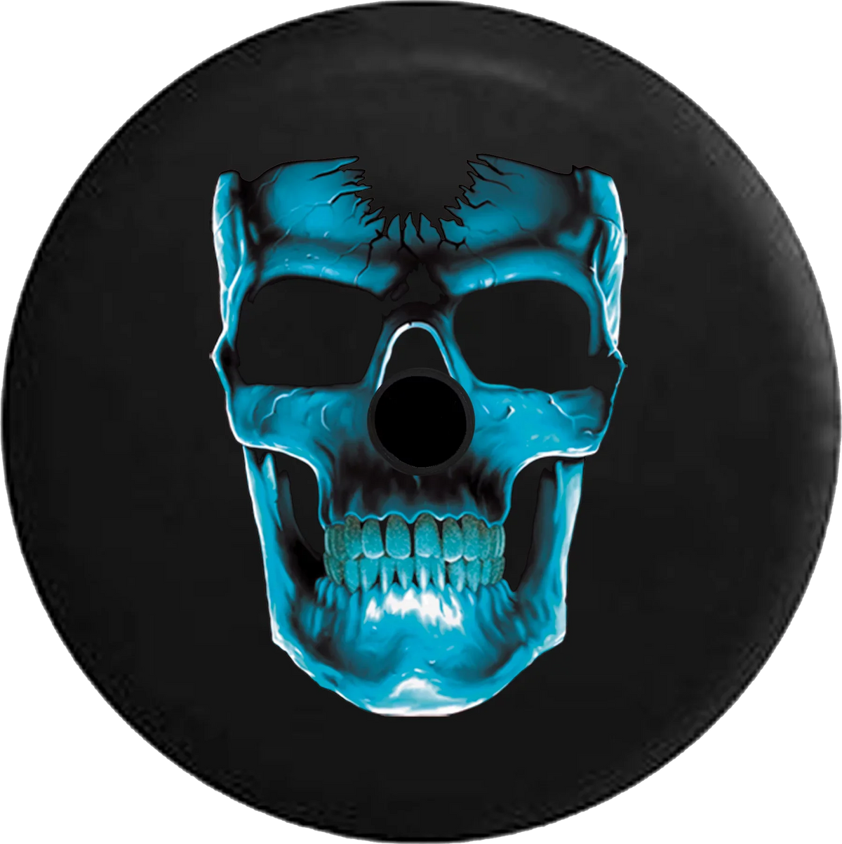 Grinning Camera 32 Cover Skull Glowing 3D 2019 RV Tire Almost 2018 Blue Backup JL Jeep Wrangler Spare for Cracked Inch