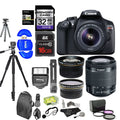 Angle Bundle + + Polaroid HD Tripods & with Telephoto Kit Lens 2.2X & SLR Digital 18-55mm Cards 50" EF-S EOS Camera Canon IS T6 + Super 8" f/3.5-5.6 Wide II Rebel Polaroid Accessory .43x Lens Memory +