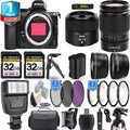 Camera 24-200mm 28mm Mirrorless Nikon f/4-6.3 Lens Flash Kit + VR + Lens 64GB with + Z5 f/2.8
