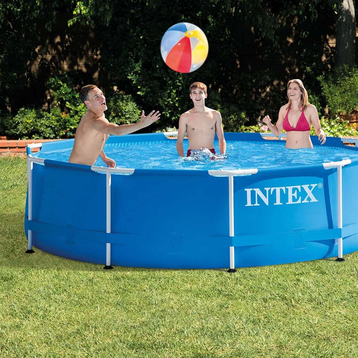 Kit and Frame Pack) Pool Swimming Intex Cleaning (2 Metal Pool Filter Pump with