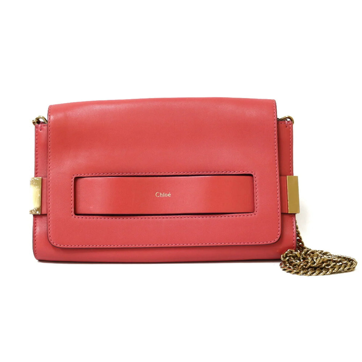 Chloe Bag Chloé Leather Pre-Owned Shoulder (Fair) Women's Pink