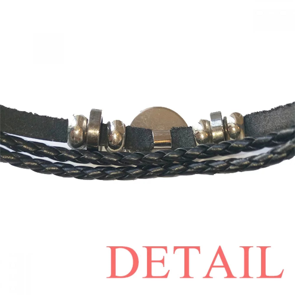Rope Ice Bracelet Wristband Braided Sweet Leather Cup Conical Woven Cherry