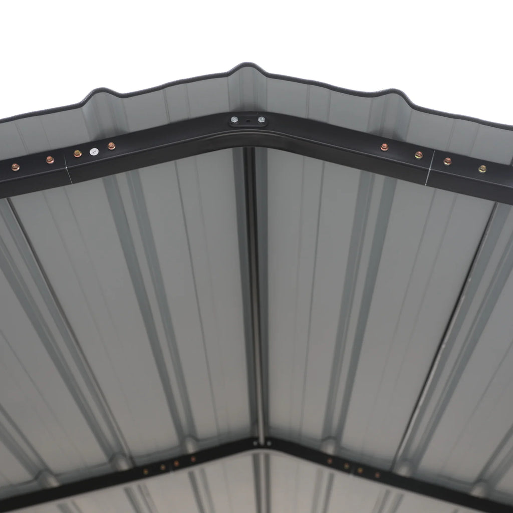 Carport Steel Galvanized Summit ft Car 12 Living Garage with Gray Storage Roof, Metal x Shelter, Heavy-Duty 20