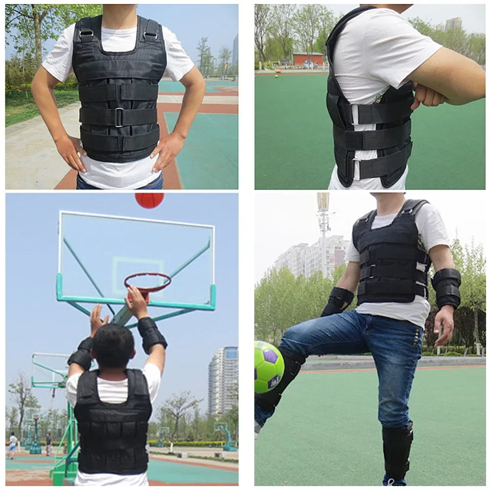 Oxford Weighted Loading Adjustable Weight Strength (Empty) Cloth Weight Training Vest Load Jacket moobody Exercise 50kg Max.