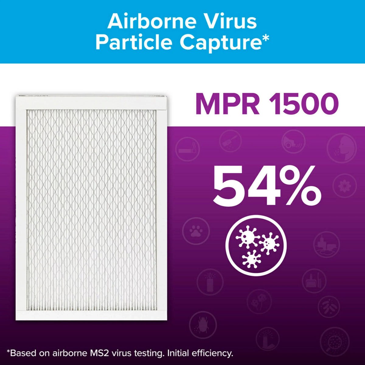 Filter, 1 Virus, MPR 1500 16x20x1 Air MERV Filtrete Filter Smart Bacteria 12, Allergen,