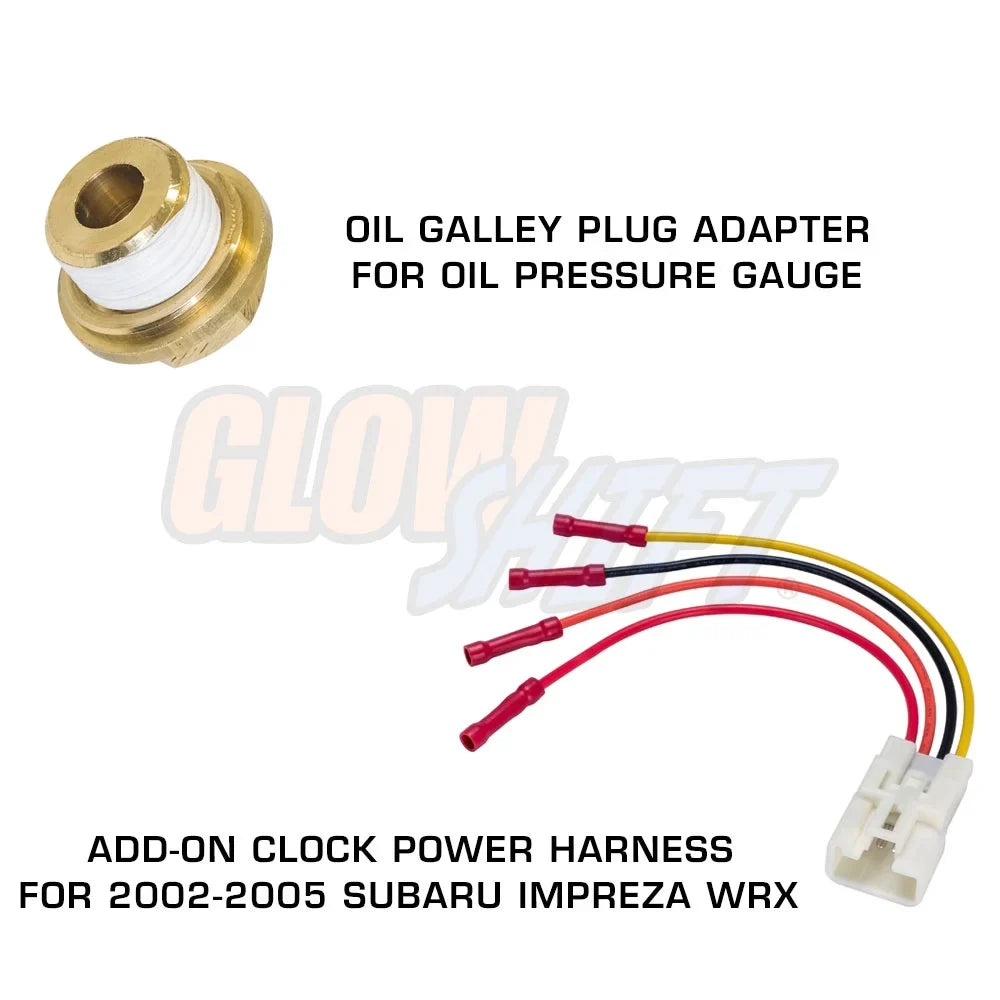 Package Gauge Tinted 2002-2007 GlowShift GS5 Dashboard WRX Set with Impreza Gauge Color Fiberglass Triple 7 Subaru