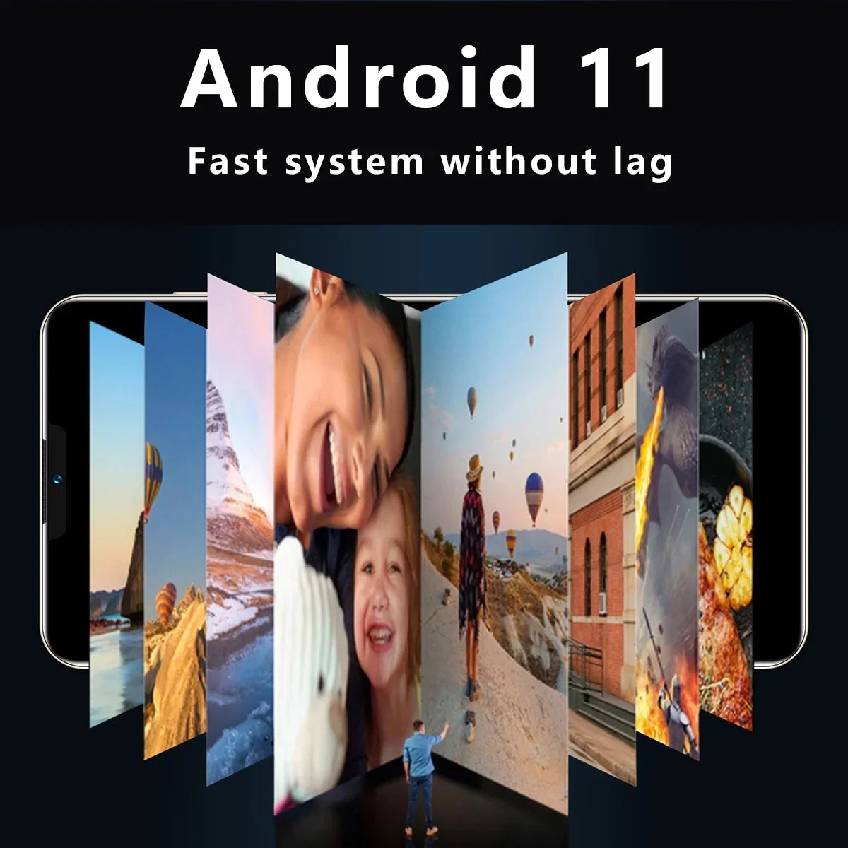 IP13 Pro 6.1-inch smartphone Max 2800mAh phone Blue SIM Ram1Gb+Rom4Gb Android unlock dual face HD+ 3G