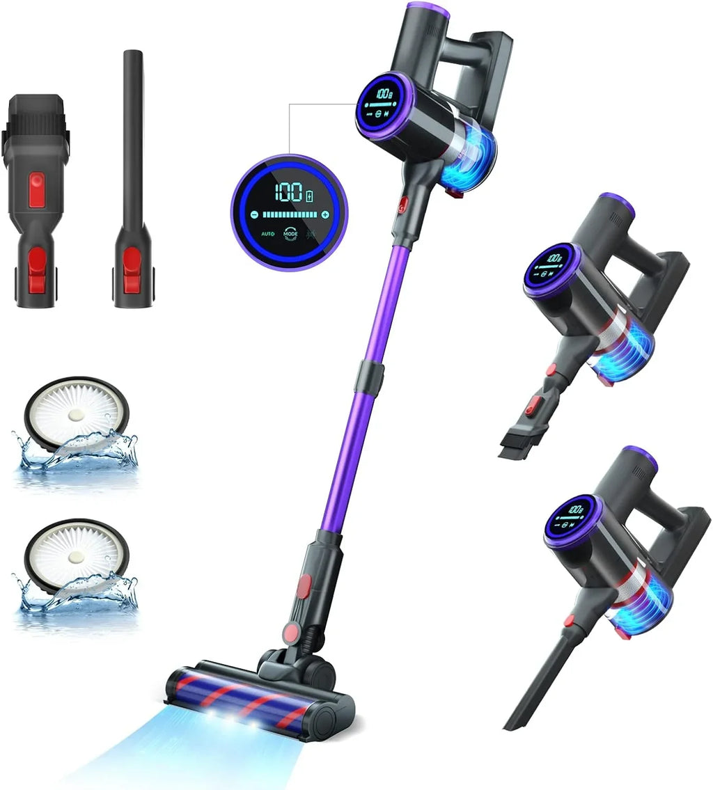 Purple Stick Cleaner - Cordless UDON Vacuum Open C825 350W Lightweight Box