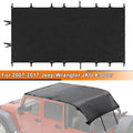 Black Top Extended 2-Door for JK Bikini Roof Soft Wrangler Jeep Cover Anti-UV Top PU 2007-2017 Leather Top