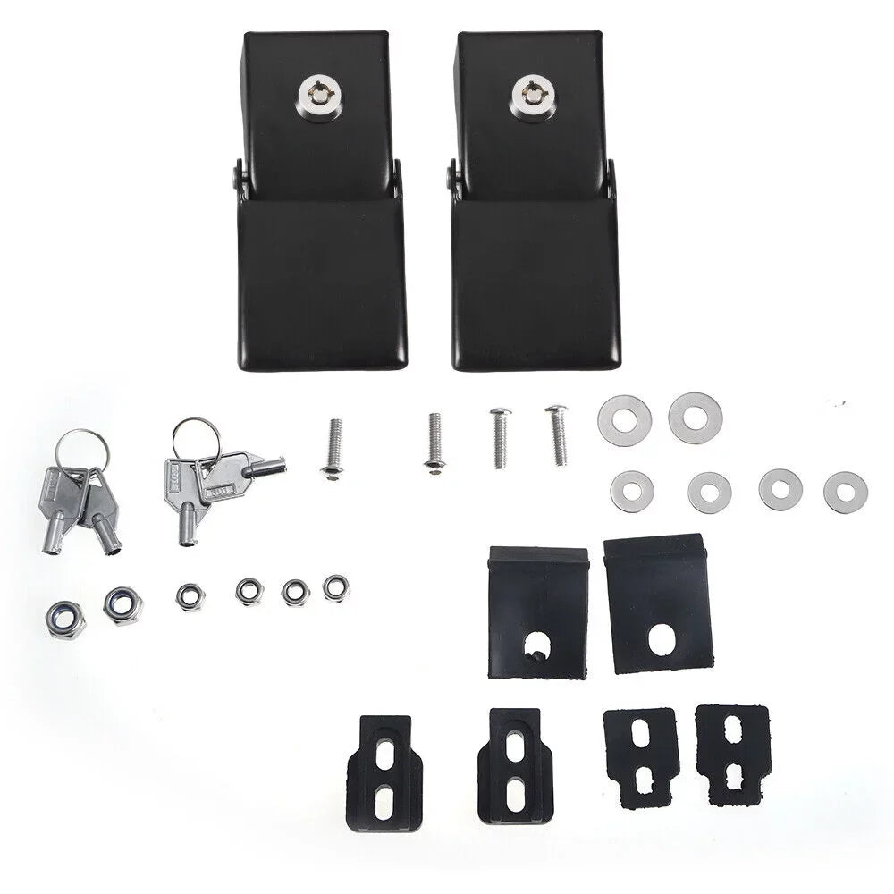 Stylish Locking Materials & - - Jeep Latch JK for JKU - Kit Hood Jahy2Tech Wrangler Pins Installation Strong High-grade Easy