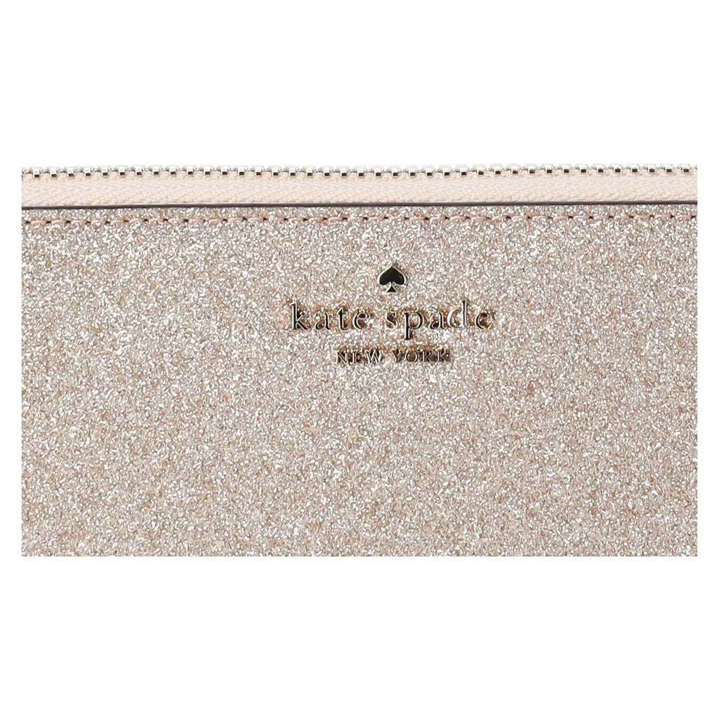 Kate Tote Holiday Top Wallet Bag Gold Spade + Glitter Glimmer Large Zip Shoulder