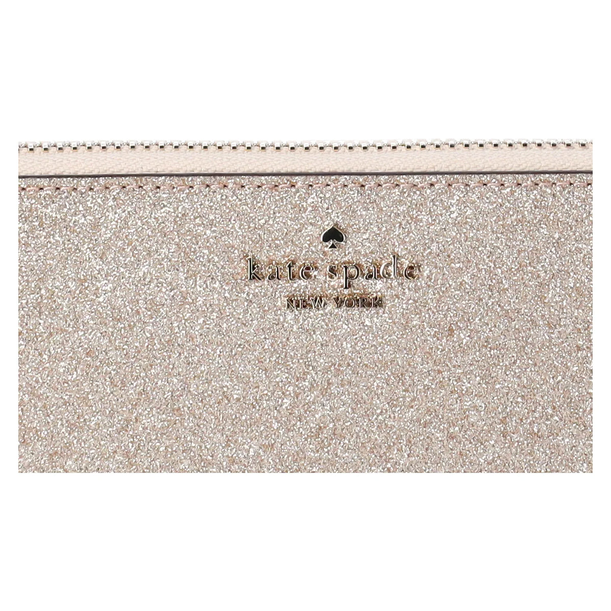 Kate Tote Holiday Top Wallet Bag Gold Spade + Glitter Glimmer Large Zip Shoulder