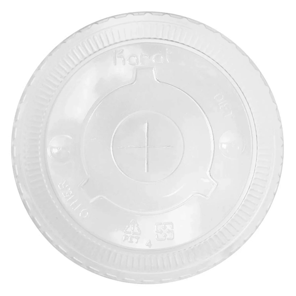 Paper Poly Cups, Karat w/ Straw Slot PET 32 Lids Flat Count oz 104.5mm C-KCL1045 & 600 for Cold