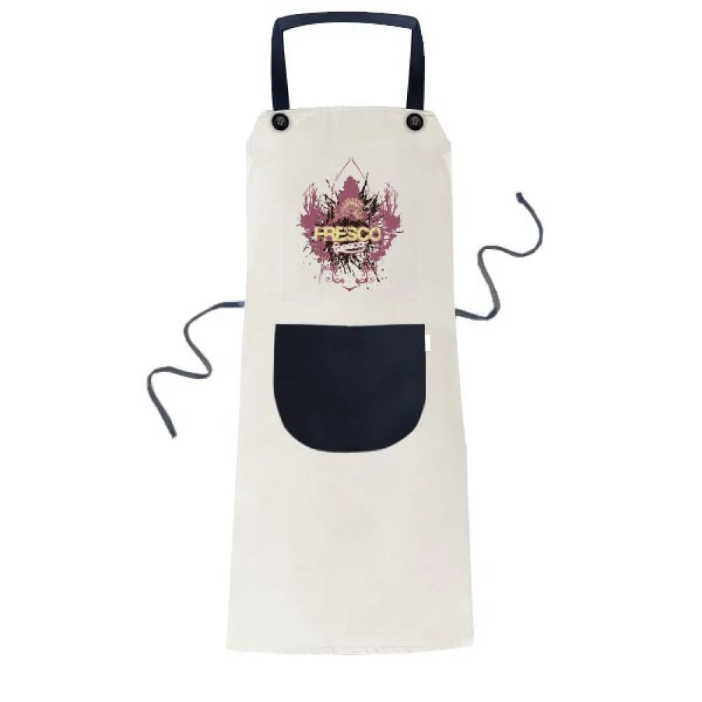 Apron Graffiti Pinafore Fish Kitchen Pocket Bib Adjustable Fresco Linen Cotton Street BBQ Art