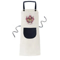 Apron Graffiti Pinafore Fish Kitchen Pocket Bib Adjustable Fresco Linen Cotton Street BBQ Art