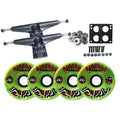GREEN TRUCKS LONGBOARD SWIRL BIGFOOT Skateboard WHEELS