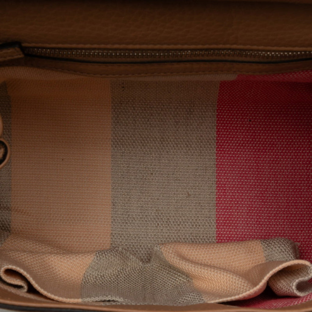 Leather Women's Bag Pink Bamboo Pre-Owned (Good) 370831 Shoulder Handbag Daily