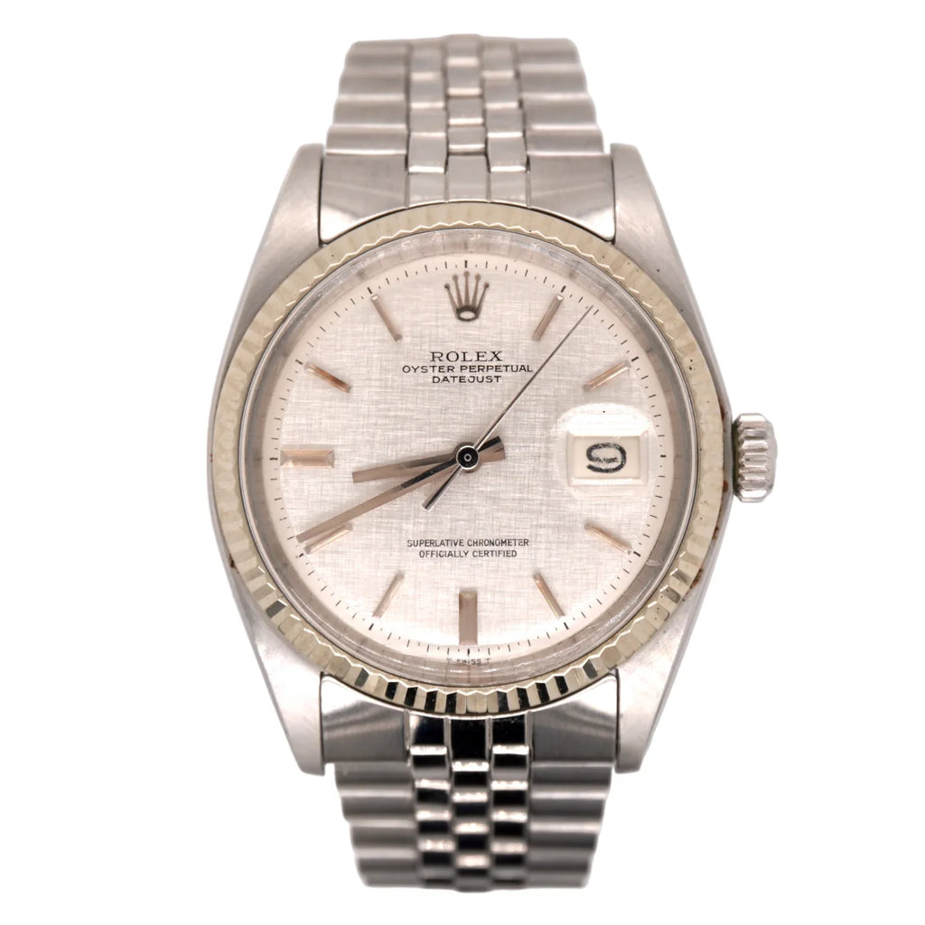 Mens Steel Dial Datejust Watch 36mm Silver 1601 Jubilee Linen Band