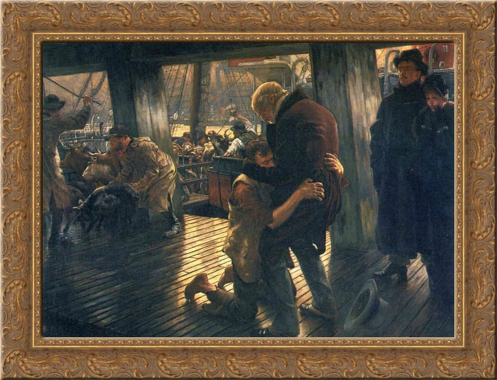 Framed Son, Ornate Return Prodigal Tissot Canvas Art Wood 24x18 The Gold James by