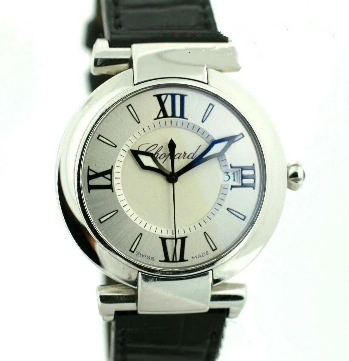 Quartz Black W/B/P ImperialE 36mm Leather Swiss Chopard Watch Steel Women's 8532