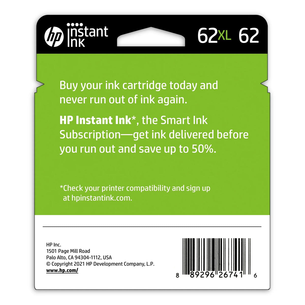 Black/62 N9H67FN, Ink 2/Pack Tri-Color Cartridges, 62XL HP