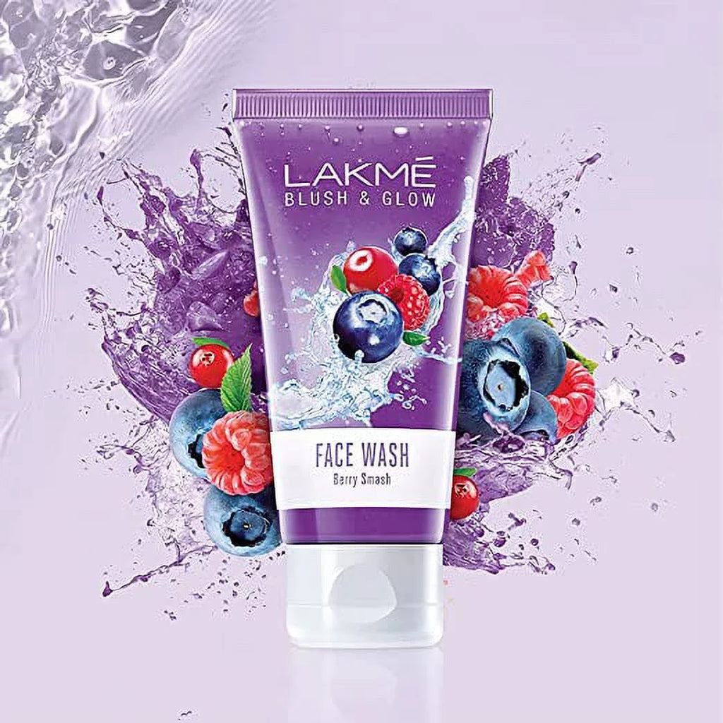 LAKMÃ Berries With 100 & Extracts G Wash Gel Glow Smash Face Berry Blush