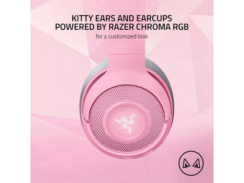 '- - Razer Custom-Tuned Bluetooth Latency Microphone Connection Low Pink by Chroma Quartz Kraken Powered Edition: Beamforming - BT Drivers - Razer 40mm Kitty 5.0-40ms